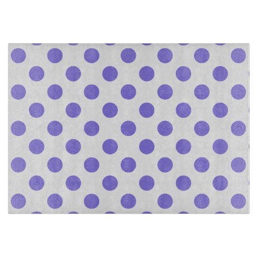 Periwinkle polka-stippen snijplank (Voorkant)