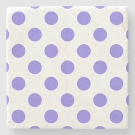 Periwinkle polka-stippen stenen onderzetter