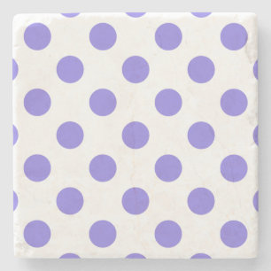 Periwinkle polka-stippen stenen onderzetter