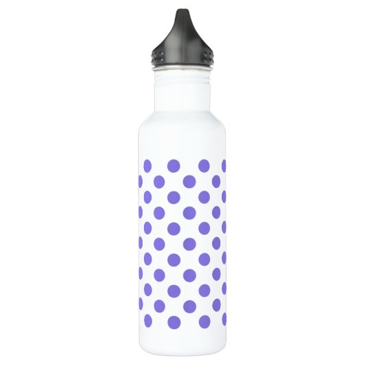 Periwinkle polka-stippen waterfles  (Links)