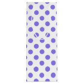Periwinkle polka-stippen wijn cadeautas (Achterkant)