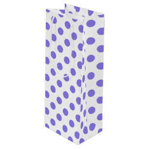 Periwinkle polka-stippen wijn cadeautas
