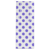 Periwinkle polka-stippen wijn cadeautas (Voorkant)