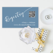 Periwinkle QR Code Wedding Registry Kaart