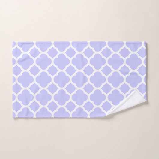 Periwinkle Quatrefoil Patroon Bad Handdoek (Handdoek)