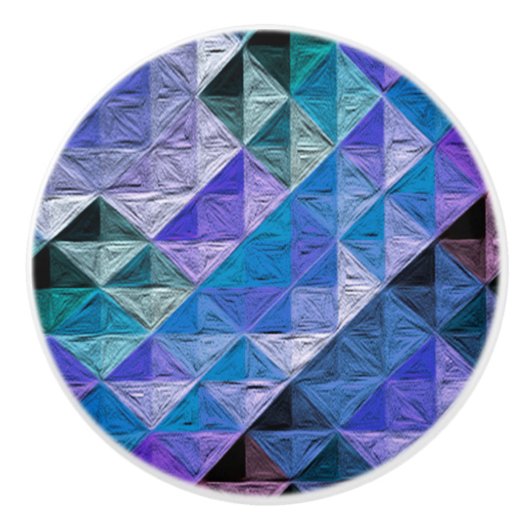 Periwinkle Quilty Keramische Knop (Voorkant)