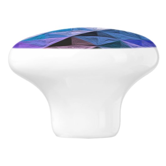 Periwinkle Quilty Keramische Knop (Zijkant)