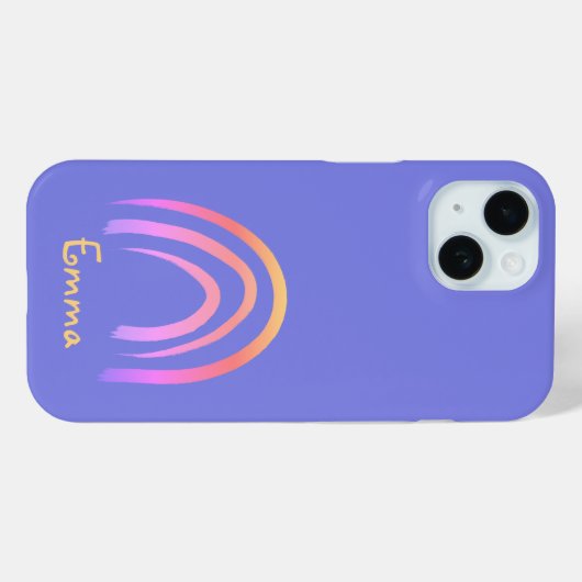 Periwinkle Rainbow gepersonaliseerd Case-Mate iPhone Case (Achterkant (horizontaal))