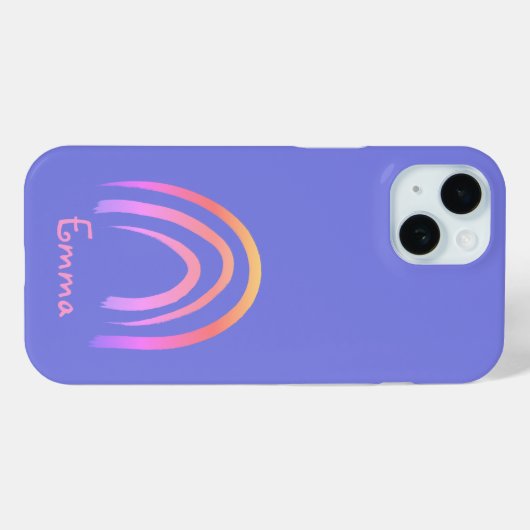Periwinkle Rainbow gepersonaliseerd Case-Mate iPhone Case (Achterkant (horizontaal))