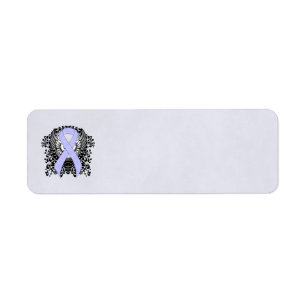 Periwinkle Ribbon met Wings Etiket