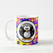 Periwinkle Ribbon Penguin Koffiemok (Links)