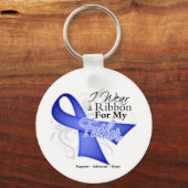Periwinkle Ribbon - Stomach Cancer Sleutelhanger (Voorkant)