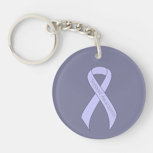 Periwinkle Ribbon Support Awareness Sleutelhanger (Voorkant)
