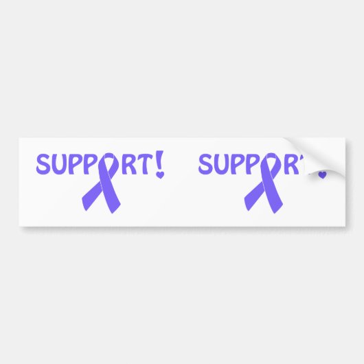 Periwinkle Ribbon Support! Bumpersticker (Voorkant)