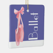Periwinkle, roze en witte balletschoenen met Kerst Keramisch Ornament (Rechts)