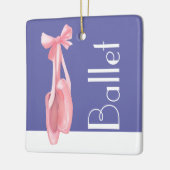 Periwinkle, roze en witte balletschoenen met Kerst Keramisch Ornament (Links)