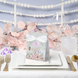 Periwinkle roze pioen bruiloft gunst doos Bedankdoosjes