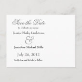 PERIWINKLE Rozen & Kant Save the Date Post Kaart (Achterkant)