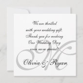 Periwinkle Rozen Lace Weddenschap Hartelijk dank Bedankkaart (Achterkant)