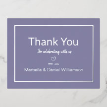 Periwinkle Simple Weddenschap Bedankt