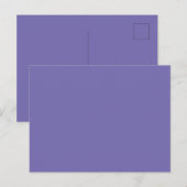Periwinkle Solid Color Aankondigingskaart (Voorkant / Achterkant)
