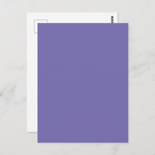 Periwinkle Solid Color Briefkaart (Voorkant / Achterkant)
