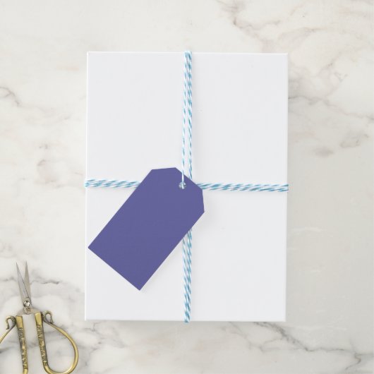 Periwinkle Solid Color Cadeaulabel (Met Touw)