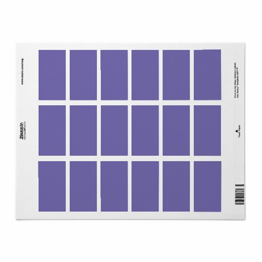 Periwinkle Solid Color Etiket (Full Sheet)