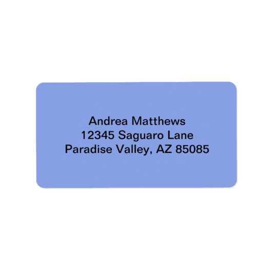 Periwinkle Solid Color Etiket (Voorkant)