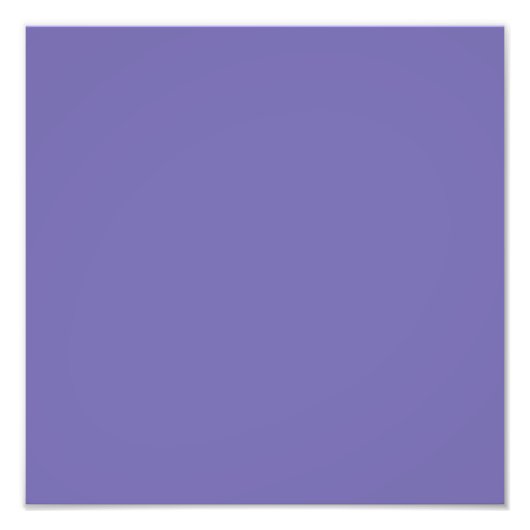 Periwinkle Solid Color Foto Afdruk (Voorkant)