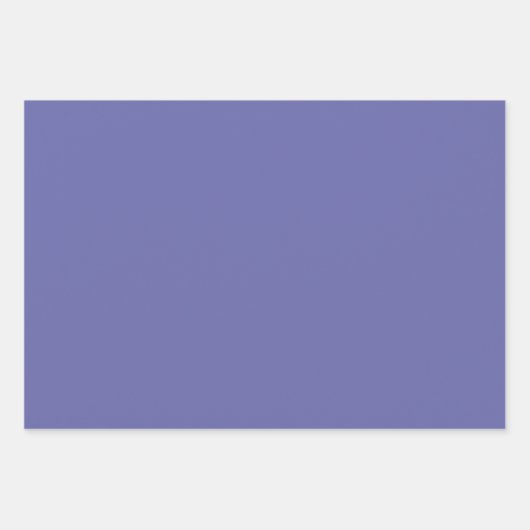 Periwinkle Solid Color Inpakpapier Vel (Voorkant 2)