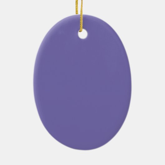 Periwinkle Solid Color Keramisch Ornament (Achterkant)