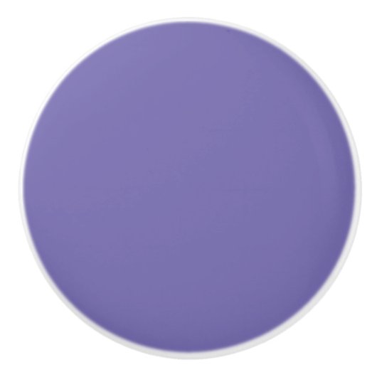 Periwinkle Solid Color Keramische Knop (Voorkant)
