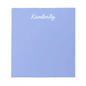 Periwinkle Solid Color Notitieblok (Voorkant)