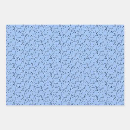 Periwinkle Squirrel Chic Wrapping Paper (Voorkant)