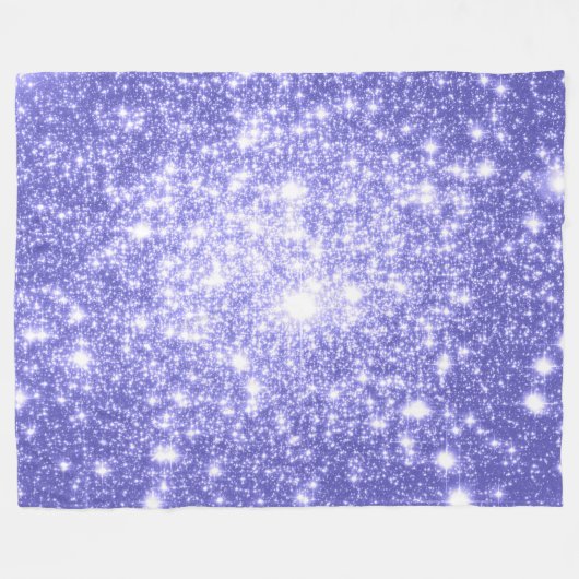 Periwinkle Stars Fleece Deken (Voorkant (Horizontaal))