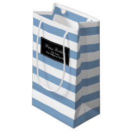 Periwinkle Stripes Pattern Gepersonaliseerd Klein Cadeauzakje