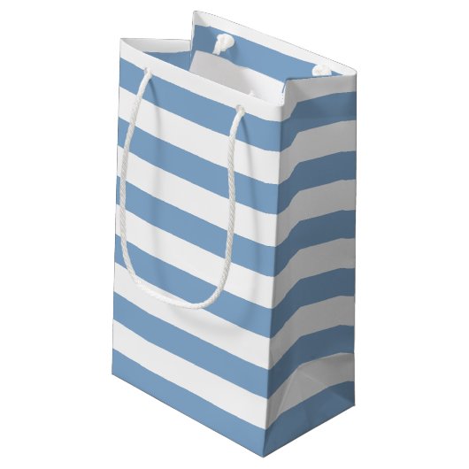 Periwinkle Stripes Pattern Gepersonaliseerd Klein Cadeauzakje (Achterkant Gekanteld)