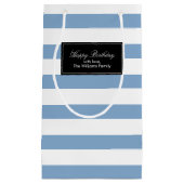 Periwinkle Stripes Pattern Gepersonaliseerd Klein Cadeauzakje (Voorkant)