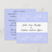 Periwinkle Sweet Floral Wedding Invitations Kaart (Voorkant / Achterkant)