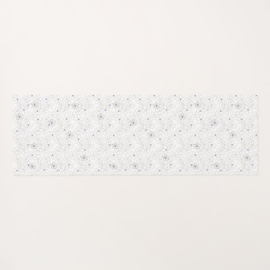 Periwinkle Taupe White Flowers Yogamat (Achterkant (horizontaal))