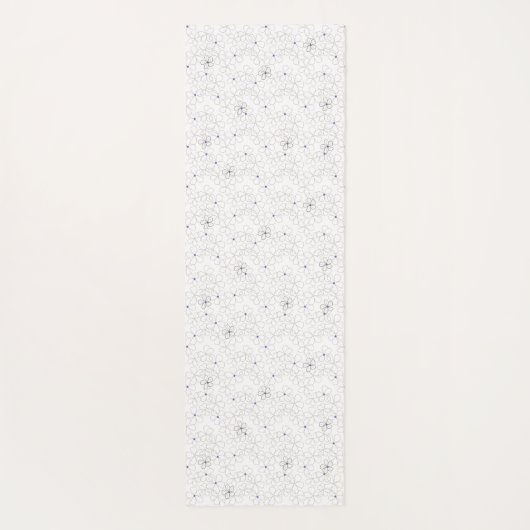 Periwinkle Taupe White Flowers Yogamat (Achterkant)