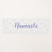 Periwinkle Taupe White Flowers Yogamat (Voorkant (horizontaal))