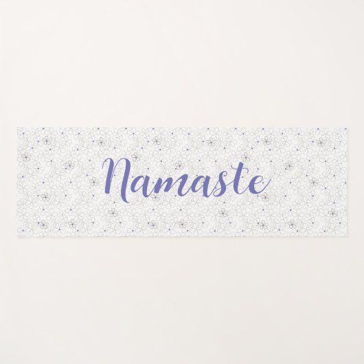 Periwinkle Taupe White Flowers Yogamat