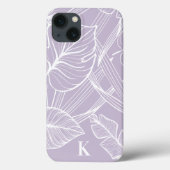Periwinkle Tropical Palm Leaf Pattern Case-Mate iPhone Case (Achterkant)