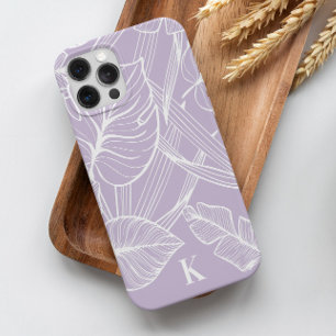 Periwinkle Tropical Palm Leaf Pattern Case-Mate iPhone Case