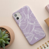 Periwinkle Tropical Palm Leaf Pattern Case-Mate iPhone Case