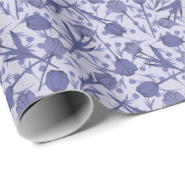 Periwinkle tuliembloem cadeaupapier