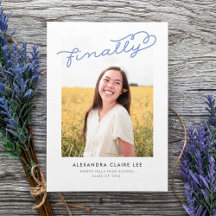 Periwinkle Uiteindelijk Foto Afstuderen Aankondigi