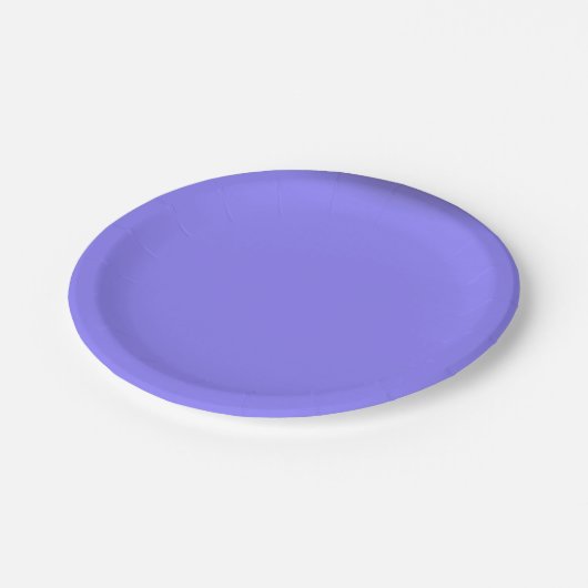 Periwinkle, vaste kleur papieren bordje (Gekanteld)